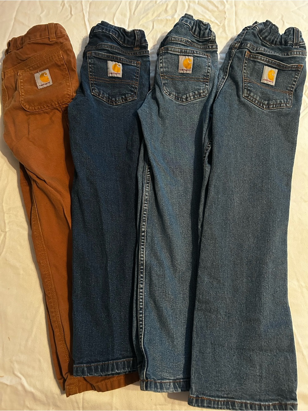 Carhartt Kids' Pants - Blue Denim & Brown Duck Set of Four